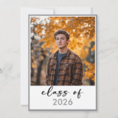 Invitation Modern Gray Typography Graduation Announcement (Dos)