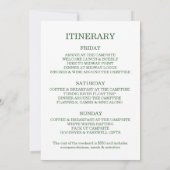 Invitation Modern Green Camp Bachelorette Weekend (Dos)