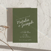 Invitation Modern Green Fun Whimsical Summer Wedding
