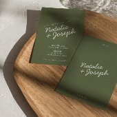 Invitation Modern Green Fun Whimsical Summer Wedding