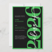 Invitation Modern Green Typography Graduation Announcement (Devant)