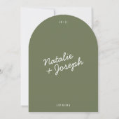 Invitation Modern Green Whimsical Summer Arched Wedding (Dos)