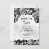 Invitation Modern Grey Sauvez la date 30e anniversaire (Devant)
