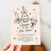 Invitation Modern Hand Drawn Cheers to the New Year Party