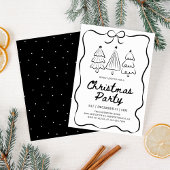 Invitation Modern Hand Drawn Christmas Tree Holiday Party