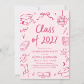Invitation Modern Hand Drawn Class of 2027 Graduation Party (Devant)