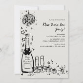 Invitation Modern Hand Drawn New Year's Eve Party (Devant)