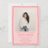 Invitation Modern Hand Drawn Photo Graduation Party (Dos)