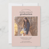 Invitation Modern Heart Four Photo Graduation Party (Dos)