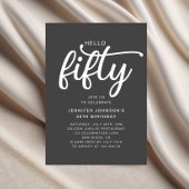 Invitation Modern Hello Fifty 50e Anniversaire