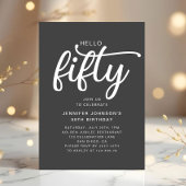 Invitation Modern Hello Fifty 50e Anniversaire