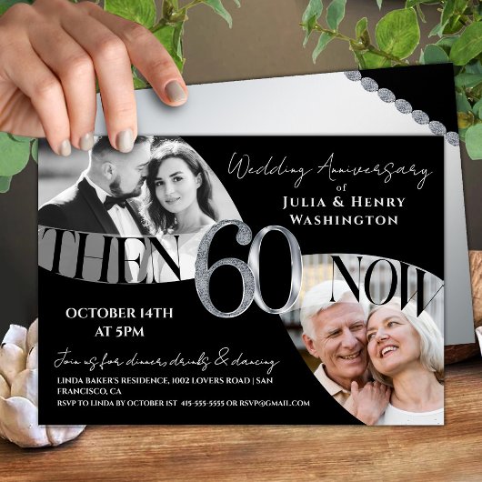 Invitation Modern Iconic 60th Wedding Anniversary