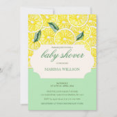 Invitation Modern Illustrated Lemon Slices Watercolor Art (Devant)