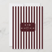 Invitation Modern Ivory Deep Burgundy Monogram Wedding (Dos)