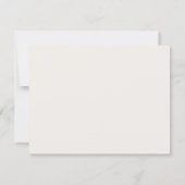 Invitation Modern Ivory Elegant Black Border Note Card (Dos)