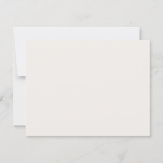 Invitation Modern Ivory Elegant Black Border Note Card (Dos)