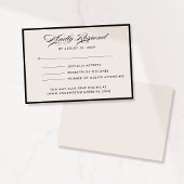 Invitation Modern Ivory Script RSVP Card