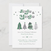 Invitation Modern Jingle and Mingle Holiday Christmas Party (Devant)