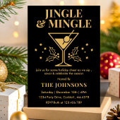 Invitation Modern Jingle & Mingle Christmas Cocktail Party