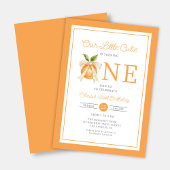 Invitation Modern Little Cutie Orange Citrus 1st Birthday