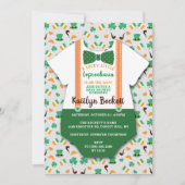 Invitation Modern "Little Leprechaun" Boys Baby Shower (Devant)