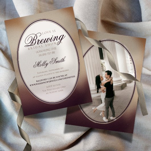 Invitation Modern Love is Brewing Coffee Bridal Shower