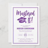 Invitation Modern Mastered It Master's Degree Graduation (Devant)