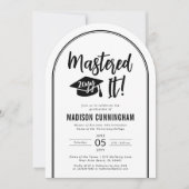Invitation Modern Mastered It Master's Degree Graduation  (Devant)