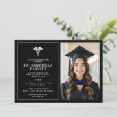 Invitation Modern Medical School Graduate Doctor Graduation (Debout devant)