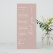 Invitation Modern Menu Card and Thank you Message (Debout devant)