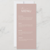 Invitation Modern Menu Card and Thank you Message (Dos)