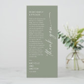 Invitation Modern Menu Card and Thank you Message (Debout devant)