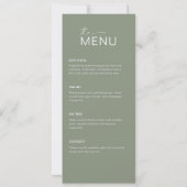 Invitation Modern Menu Card and Thank you Message (Dos)