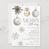 Invitation Modern merry little baby shower gender neutral (Devant)