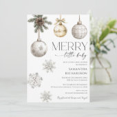 Invitation Modern merry little baby shower gender neutral (Debout devant)