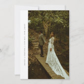 Invitation Modern Minimal Photo Elopement & Wedding Reception (Devant)