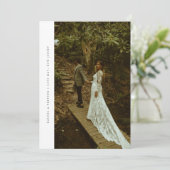 Invitation Modern Minimal Photo Elopement & Wedding Reception (Debout devant)