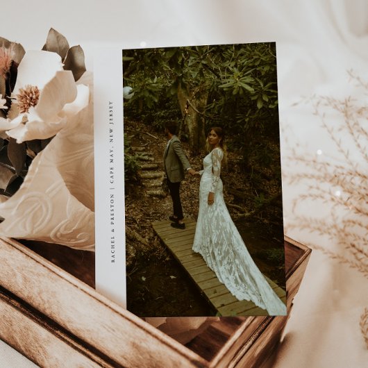 Invitation Modern Minimal Photo Elopement & Wedding Reception