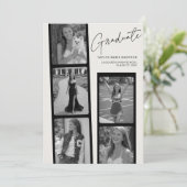 Invitation Modern Minimal Photo Strip | Graduation Party (Debout devant)