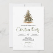Invitation Modern Minimal Sage Beige Christmas Party  (Devant)