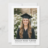 Invitation Modern Minimal Three Photo Graduation Party (Devant)