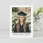 Invitation Modern Minimal Three Photo Graduation Party (Debout devant)