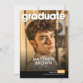 Invitation Modern Minimal Two Photo Graduation Party (Devant)