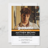 Invitation Modern Minimal Two Photo Graduation Party (Dos)