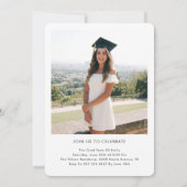 Invitation Modern Minimal Two Photo Graduation Party (Dos)
