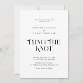Invitation Modern Minimal tying the knot Wedding (Devant)