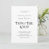 Invitation Modern Minimal tying the knot Wedding (Debout devant)