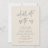 Invitation Modern Minimal Wedding Reception Dinner (Devant)