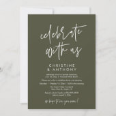 Invitation Modern Minimal Wedding Reception Dinner (Devant)