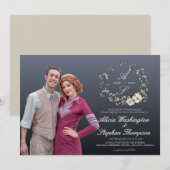 Invitation Modern Minimal Winter Floral Wedding (Devant / Derrière)